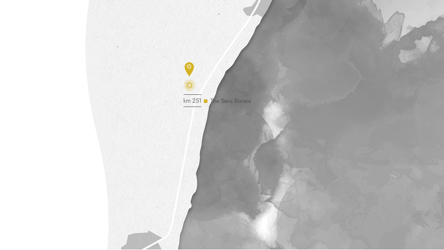 Location map of The Sens Riviera
